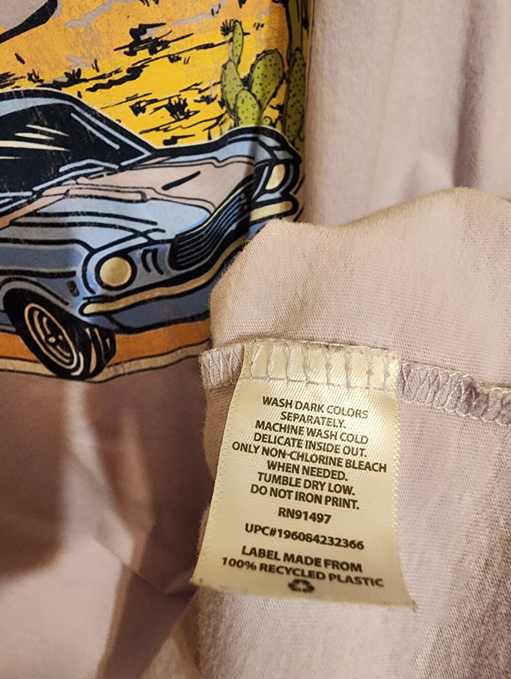 Ford Mustang Graphic Tee in Light Purple & MTV Tie-Dye Logo Tee in Blue - Bundle - Picture 6 of 10